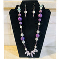 amethyst Aura Necklace & Earring Set, teamsuicidepevention.org