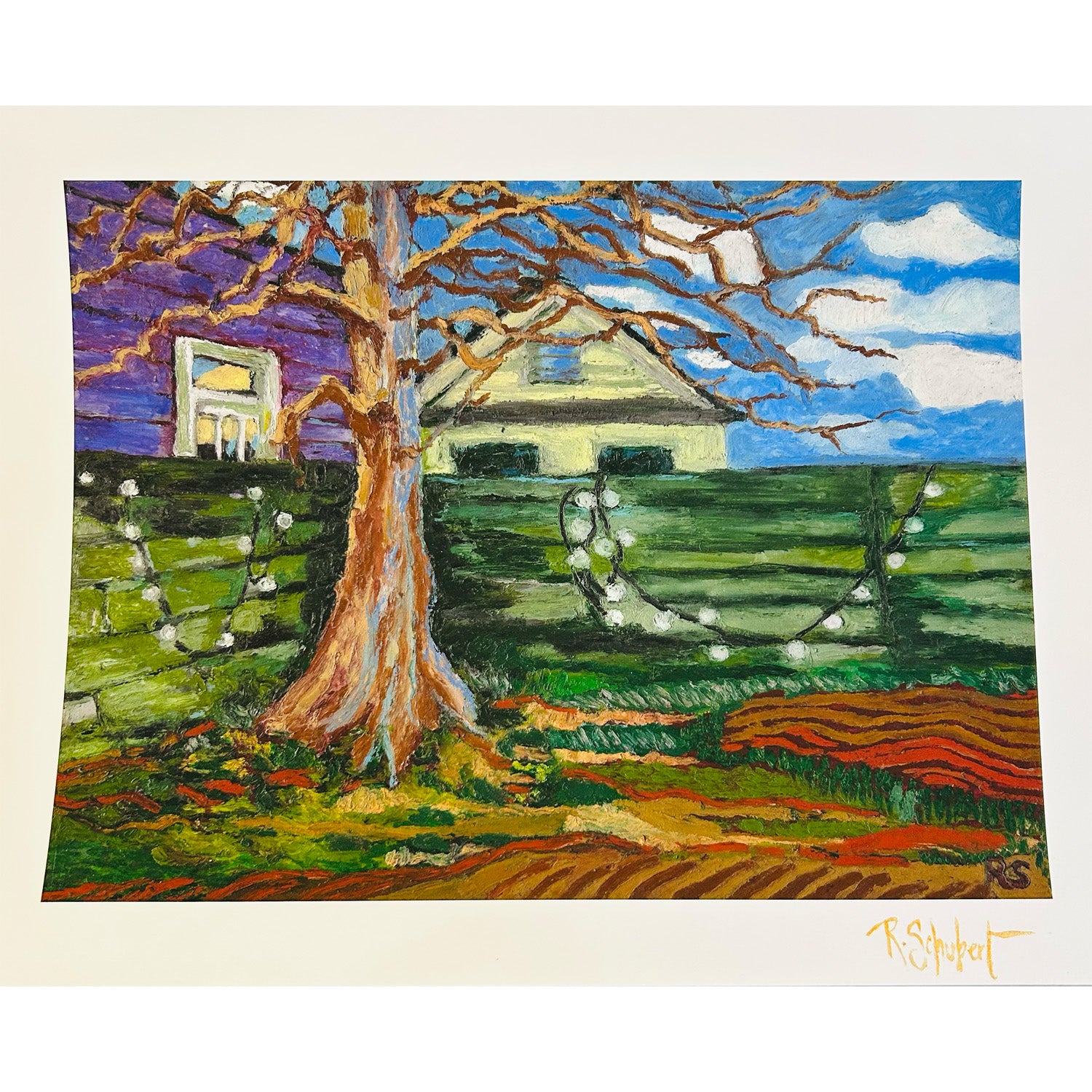 By Water Backyard Print by Rhiannon Shurbert, teamsuicideprevention.org