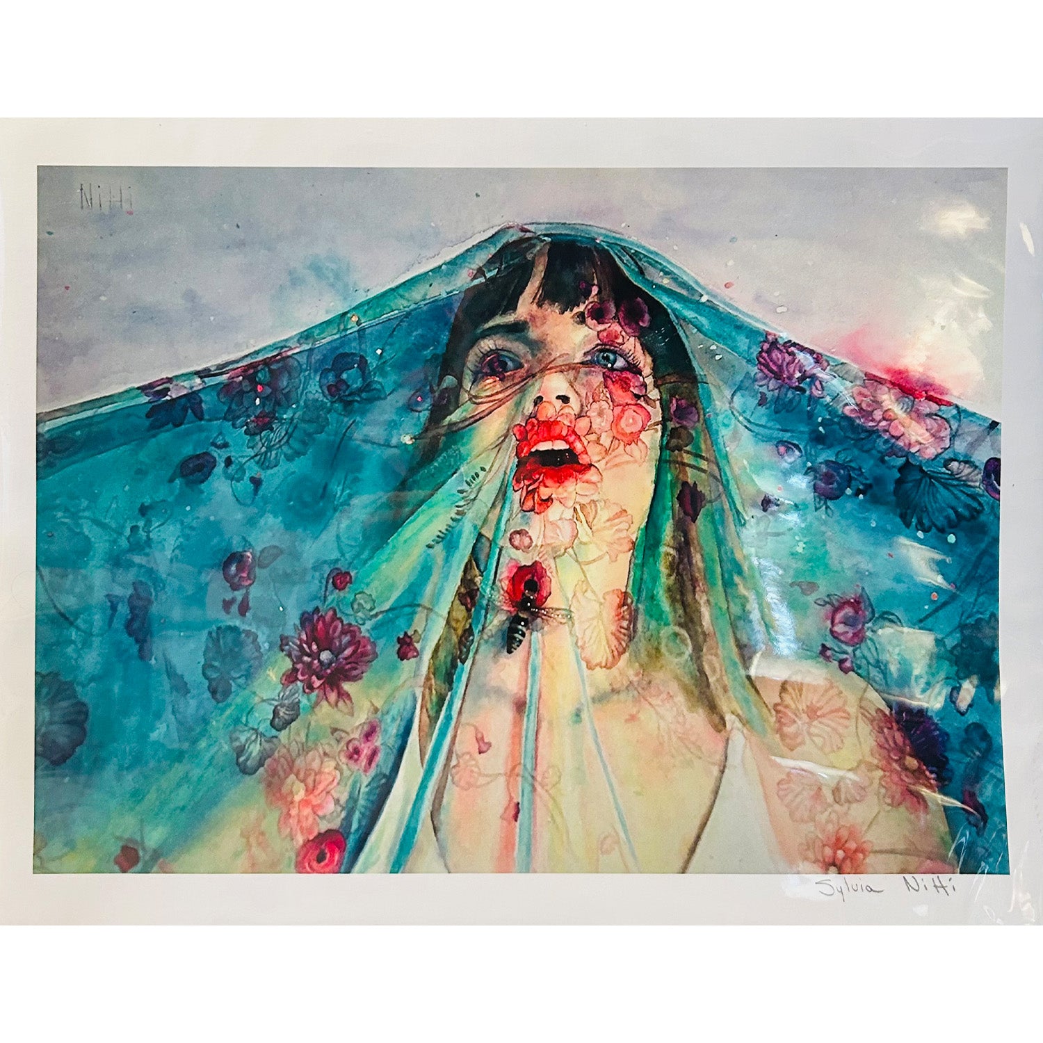 Girl with Veil Print by Sylvia Nitti, teamsuicideprevention.org